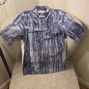 Anthropologie Pilcro Velveteen Mock-Neck Top NWOT